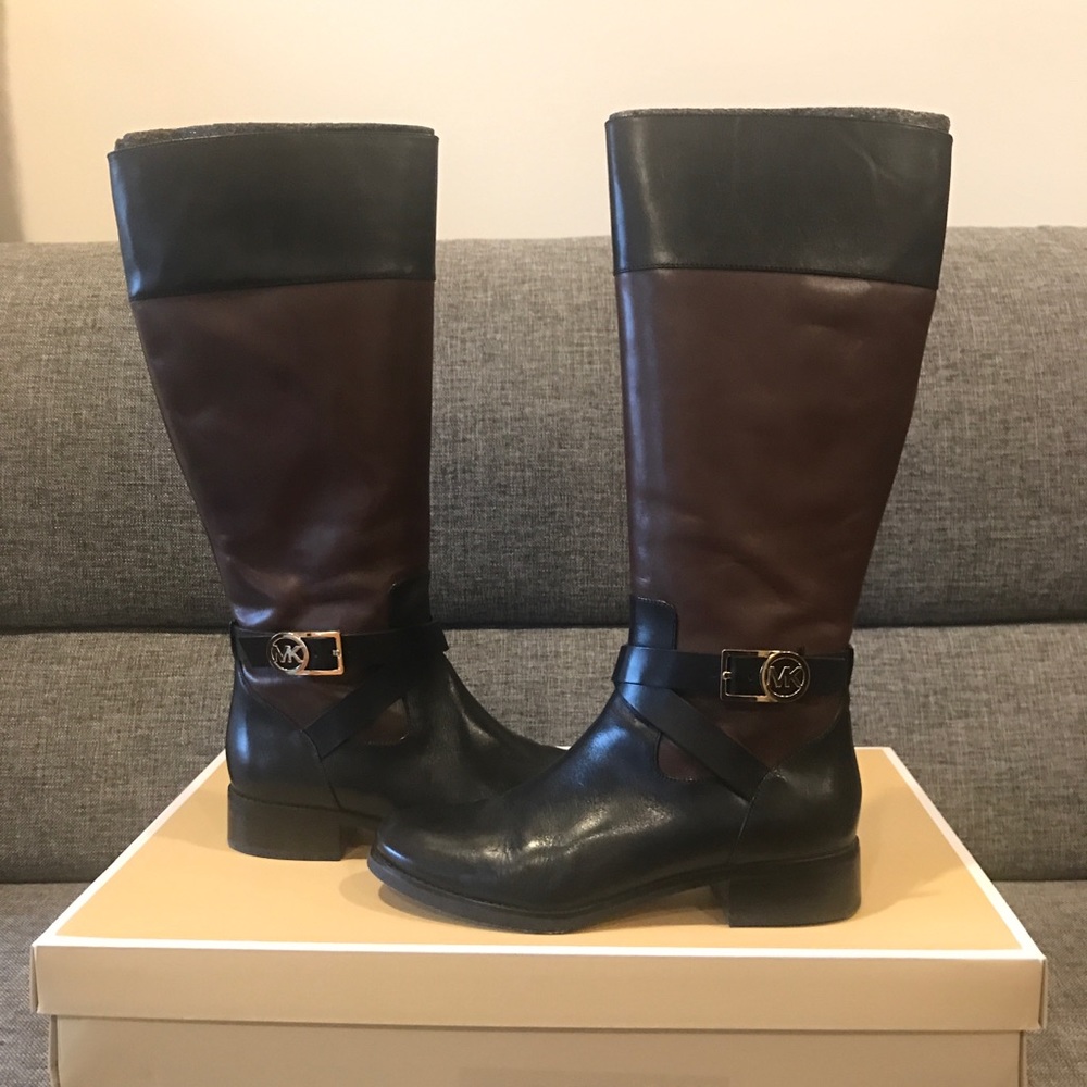 Micheal Kora Bryce Tall Leather Boots Size 9.5